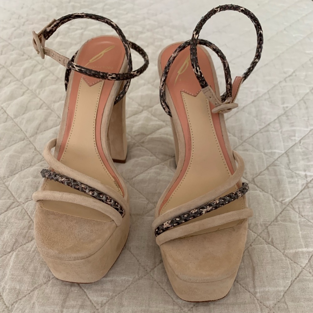 Brian Atwood platform open toe heels